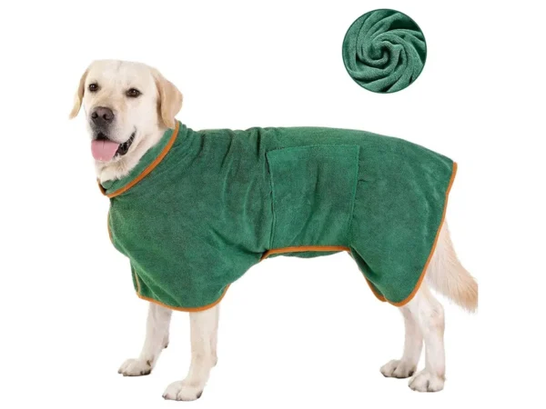Peignoir absorbant pour chien